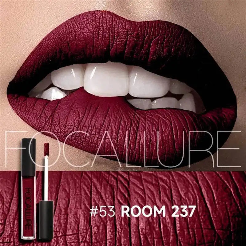 FOCALLURE - Rouge à Lèvres Liquide Waterproof Mat Teintes Nude et Velours Rouge